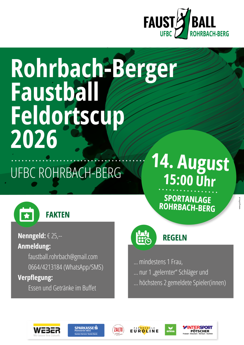 Plakat des Faustball-Feldortscup 2026